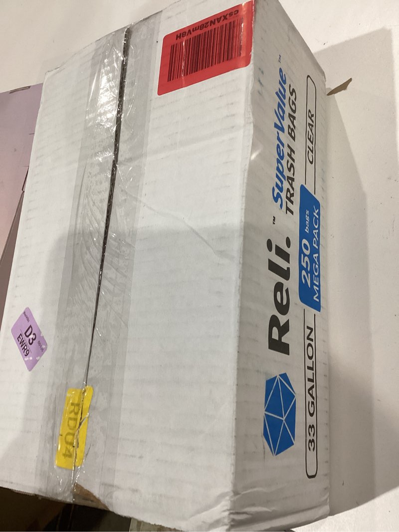 Condition photo showing New/Like New for Reli. 30-33 Gallon Trash Bags Heavy Duty | 250 Count Bulk | Clear Large Trash Bags 30+, 32 Gallon | Made in USA