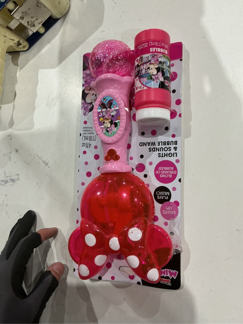 Condition photo showing As Is for disney minnie mouse light & sound bubble wand