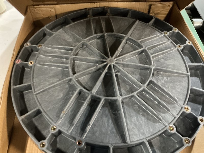 Condition photo showing New/Like New for elafros 30 gallon and 55 gallon heavy duty plastic drum dolly – durable plastic drum cart 900 lb. capacity- barrel dolly with swivel casters wheel, grey, with brake 1 pack with brake gray