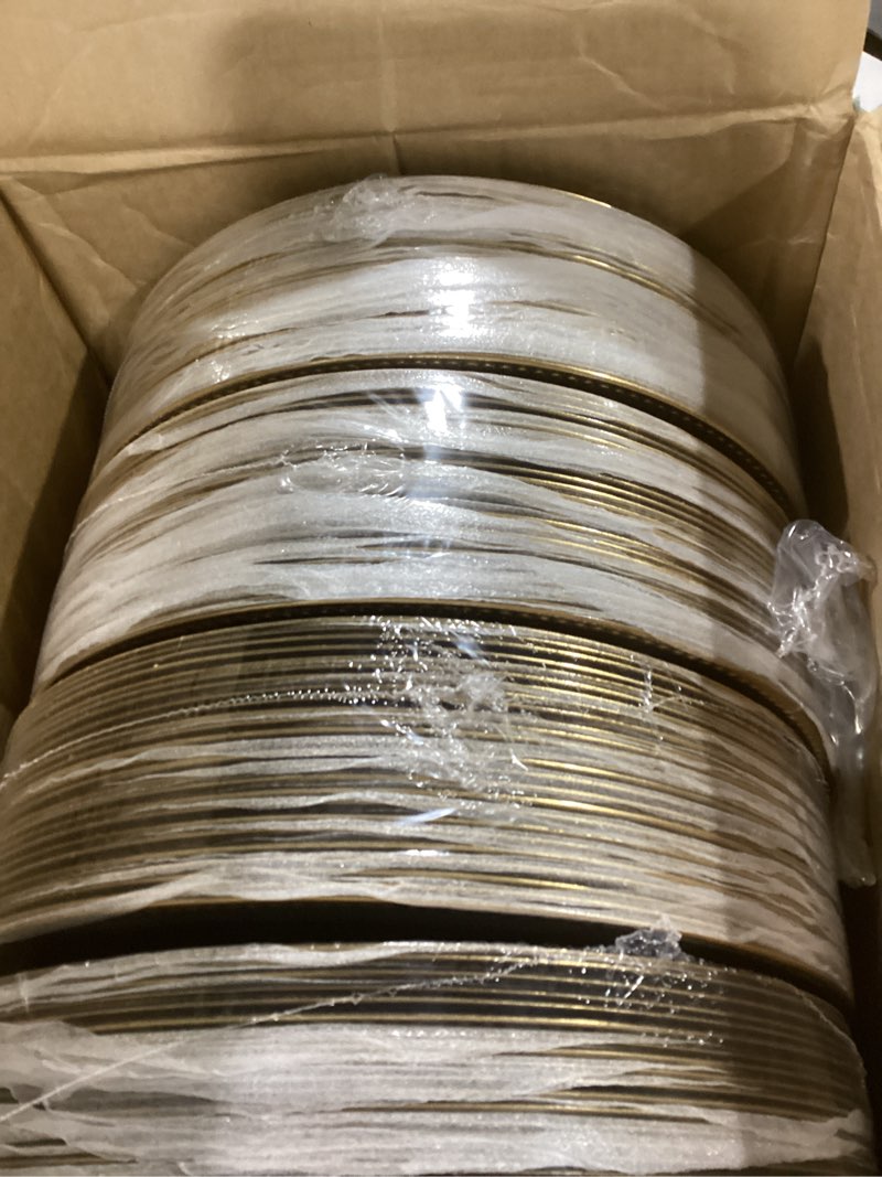 Condition photo showing New/Like New for MAONAME 100 PCS Foil Gold Charger Plates Bulk, 13" Beaded Plate Chargers for Dinner Plate, Plastic Round Chargers for Table Setting, Wedding