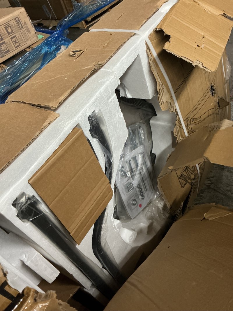 Condition photo showing As Is for Silverback NXT 54" Wall Mounted Adjustable-Height and Fixed Basketball Hoop with QuickPlay Design