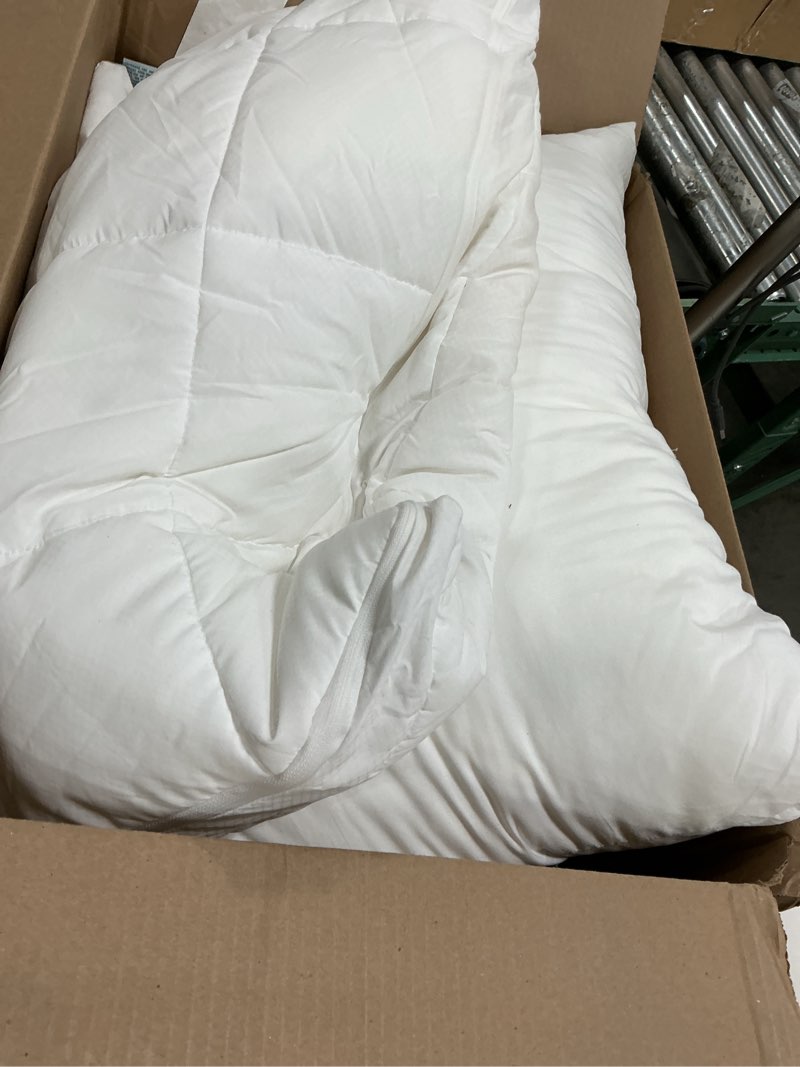 Condition photo showing As Is for nuzzle cooling adjustable pillow for side sleepers, luxury standard size bed pillow hotel collection - best adjust height soft firm pillow for back, stomach or side sleepers - home gifts 2 pack)
