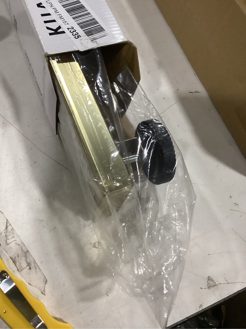 Condition photo showing Good Condition for 24 inch linear shower drain - brushed gold 304 stainless steel rectangular floor drain with adjustable leveling feet, hair strainer and removable grate brushed gold 24 inch