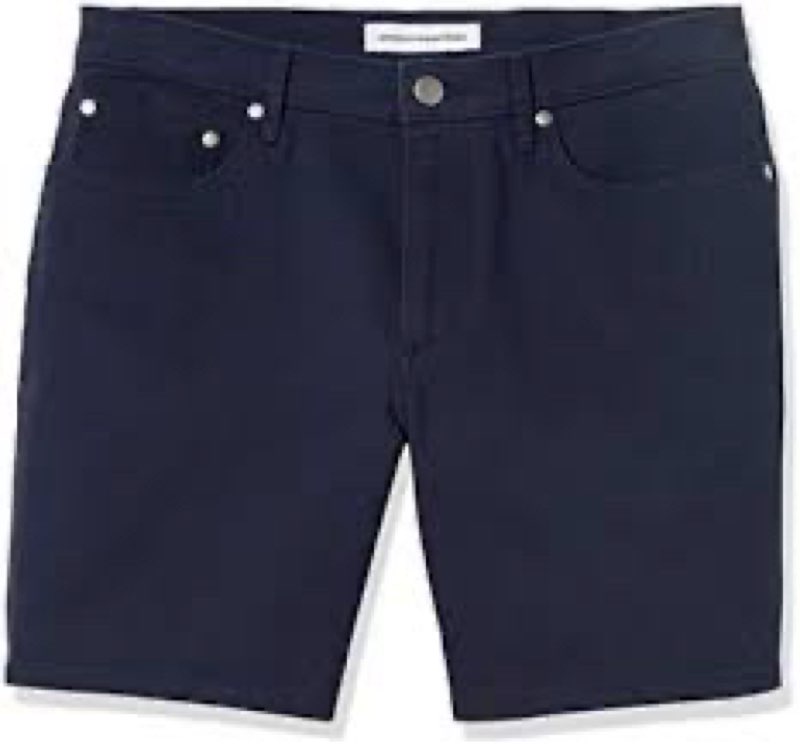 Amazon Essentials Men's Slim-Fit 7" Inseam Stretch 5-Pocket Short, Midnight Blue, 29
