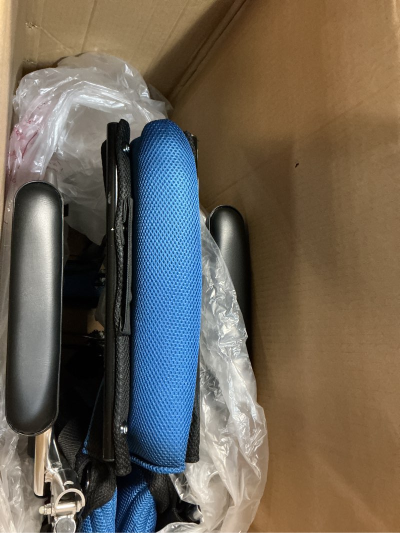 Condition photo showing Good Condition for wheelchairs for adults - transport wheelchair lightweight foldable with aluminum alloy & 16" wheels, ergonomic portable folding travel wheel chairs for seniors, supports up to 330 lbs