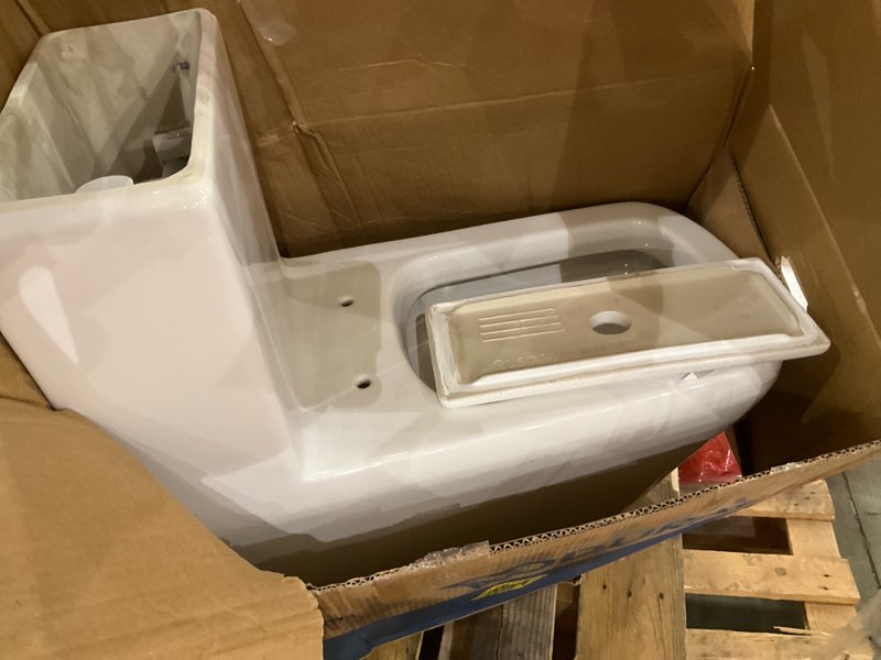 Condition photo showing As Is for Duravit 2157010005 DuraStyle One-Piece Elongated Toilet White