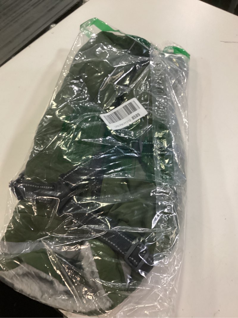 Condition photo showing Good Condition for Fragralley Dog Coat with Harness Built in, Waterproof Windproof Reflective Warm Puffer Jacket, Fleece Lined Vest Winter Parka for Small, Medium, Large Dogs? Large Green