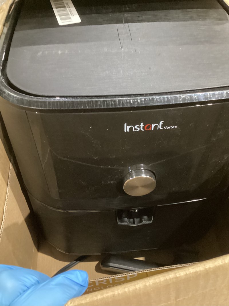 Condition photo showing As Is for ninja | air fryer | 4-in-1 pro air fry, roast, reheat, dehydrate | 5qt capacity fits up to 4lbs of french fries | 400f max temp | nonstick basket & crisper plate | 120v | grey | af141 5 qt