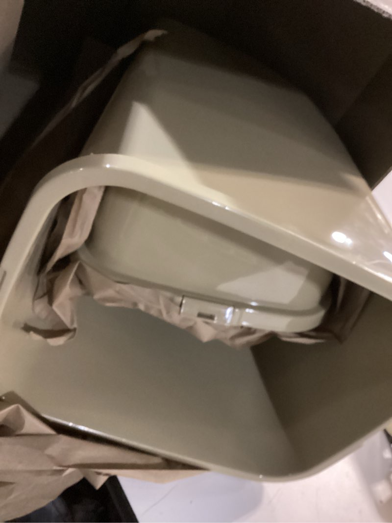 Condition photo showing Good Condition for Superio Kitchen Trash Can 13 Gallon with Swing Lid, Plastic Tall Garbage Can Outdoor and Indoor, Large 52 Qt Recycle Bin and Waste Basket for Home, Office, Garage, Patio, Restaurant (Beige) 13 Gallon 1 Pack