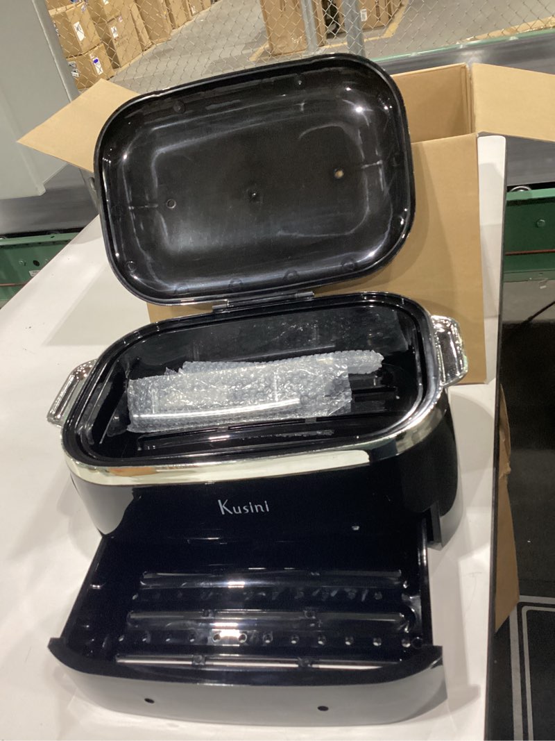 USED Kusini Hot Dog Steamer Machine With Bun Warmer, 24 Hot Dog & 12 Buns - Electric Food Steamer not tested 