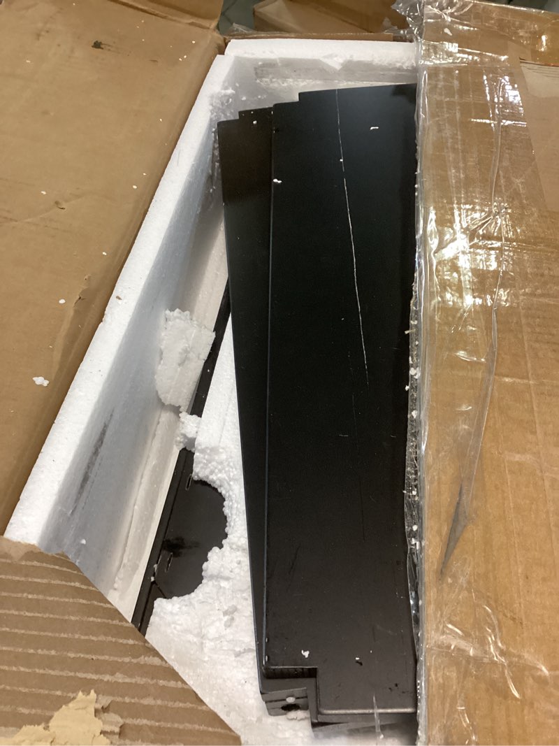 Condition photo showing As Is for Shoe Rack Bench Seat Rubberwood 2-Tier Wooden Storage Bench 550lbs Compact Mid-Century Modern Design for Entryway, Hallway, Closet, Front Door Entrance, Foyer Leather Cushion 39.4"W x 11.8"D x 15.7"H (21 Pounds)