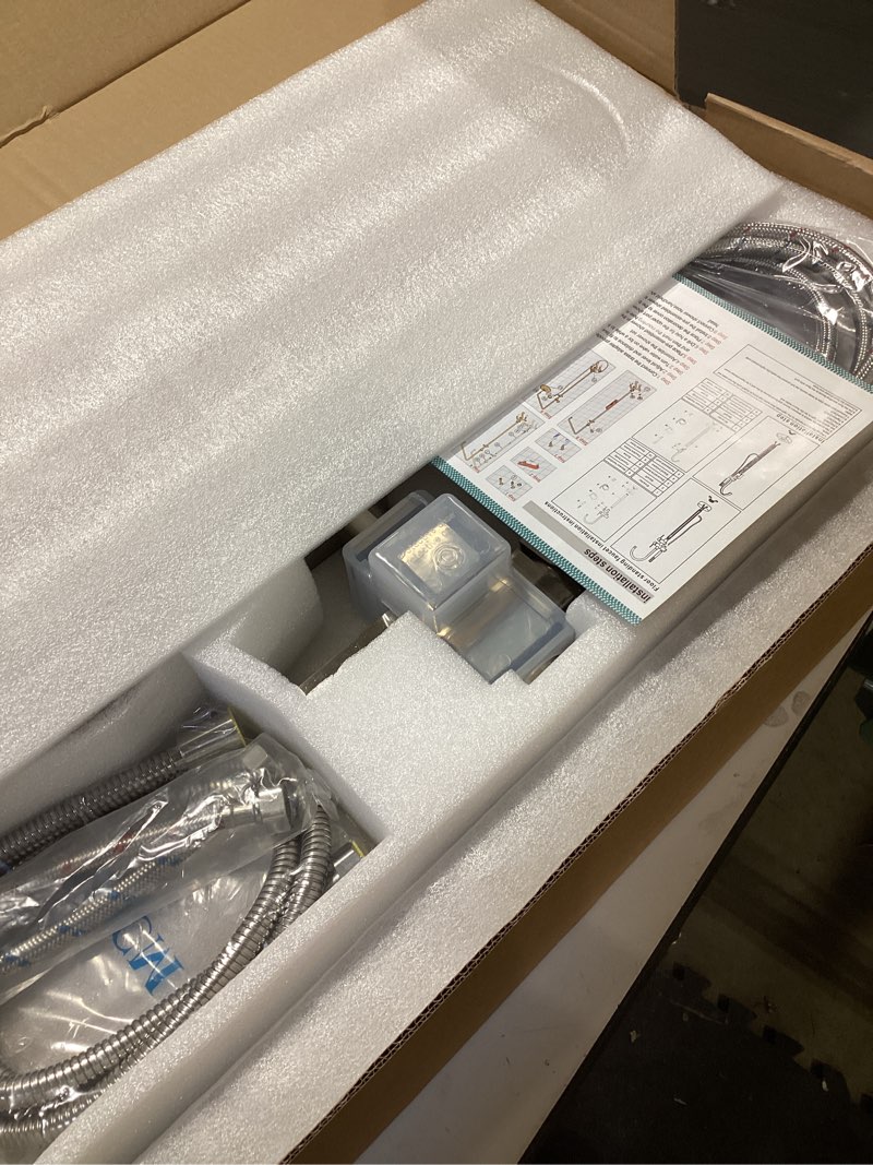 Condition photo showing Good Condition for Senlesen Stainless Steel Bathroom Free Standing Tub Filler Faucet Brushed Nickel Freestanding Bathtub Faucets with Handheld Shower Mixer Taps