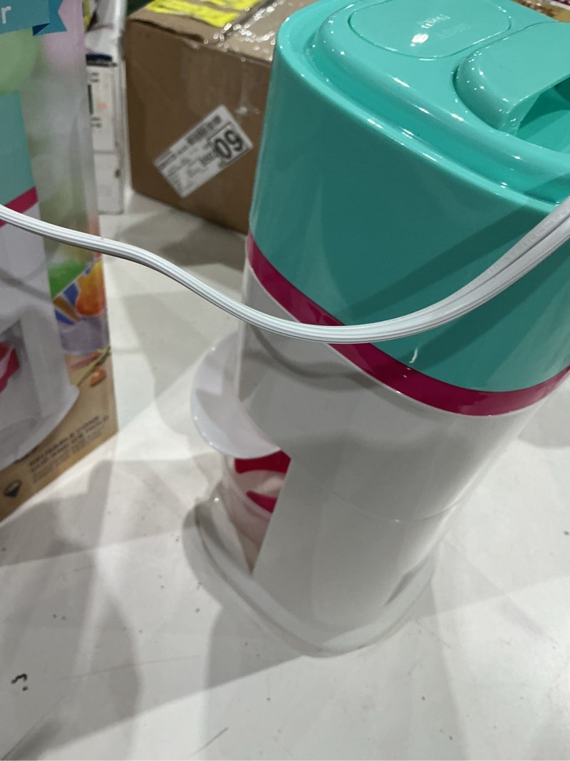 Condition photo showing As Is for nostalgia electric 80 watt ice shaver with ice mold & reusable cone, teal & white