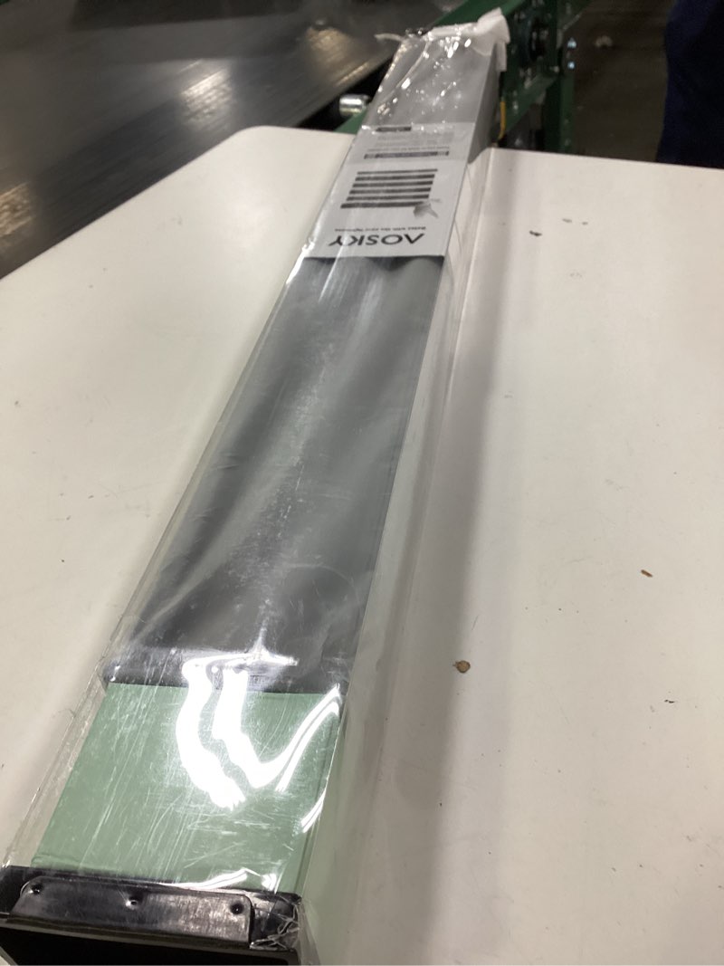 Condition photo showing New/Like New for aosky cordless zebra blinds for windows pull down roller window shades dual layer light filtering privacy for day and night, free-stop door shades for home easy to install (28" w x 72" h, grey) 28"w x 72"h grey