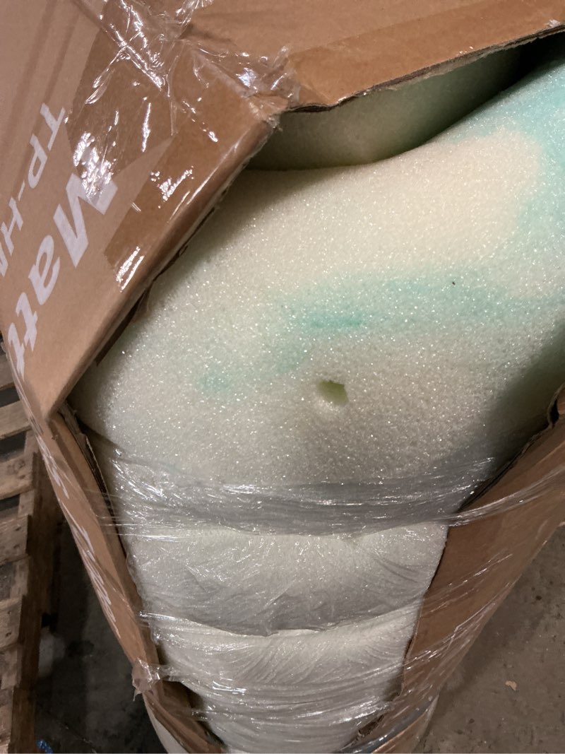 Condition photo showing As Is for Sweetcrispy Mattress Topper Queen, 4 Inch Thick Memory Foam Gel Infused Cooling Toppers Pad for Queen Size Bed, Sleeper Sofa, RV, Camper, CertiPUR US Certified, Ventilated and Breathable, Blue 4 IN Queen