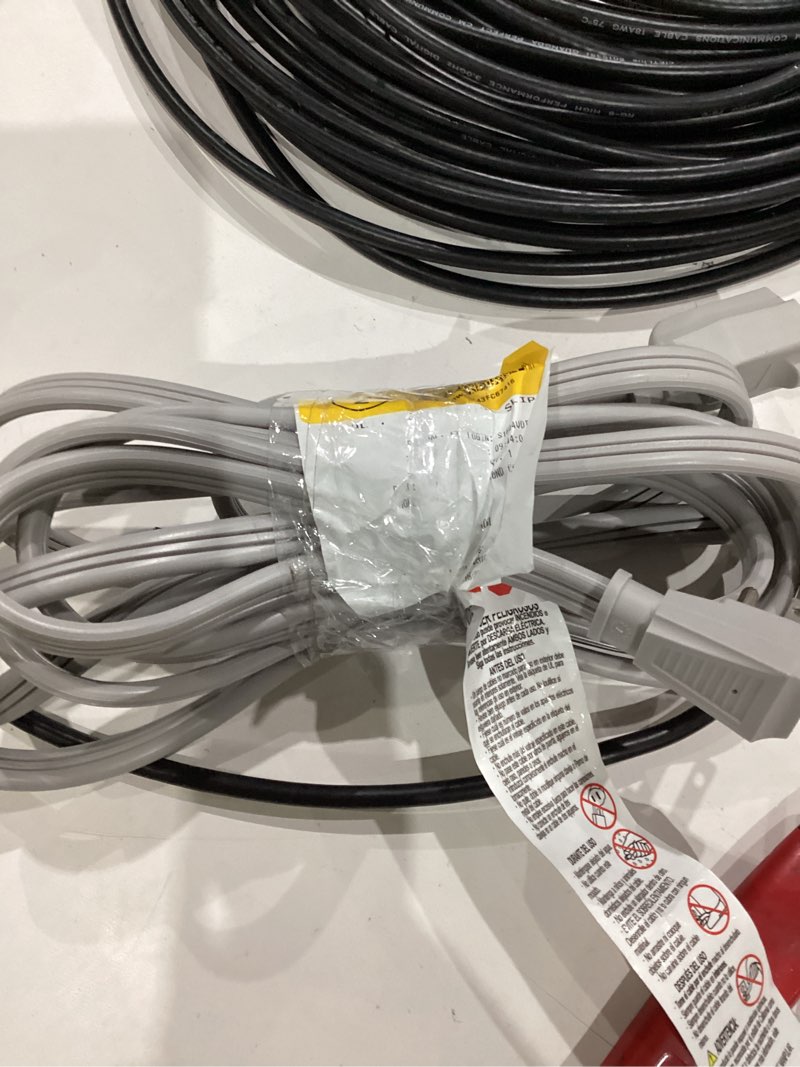 Condition photo showing As Is for utilitech 12-ft 15 -amp 3 -prong gray air conditioner appliance power cord