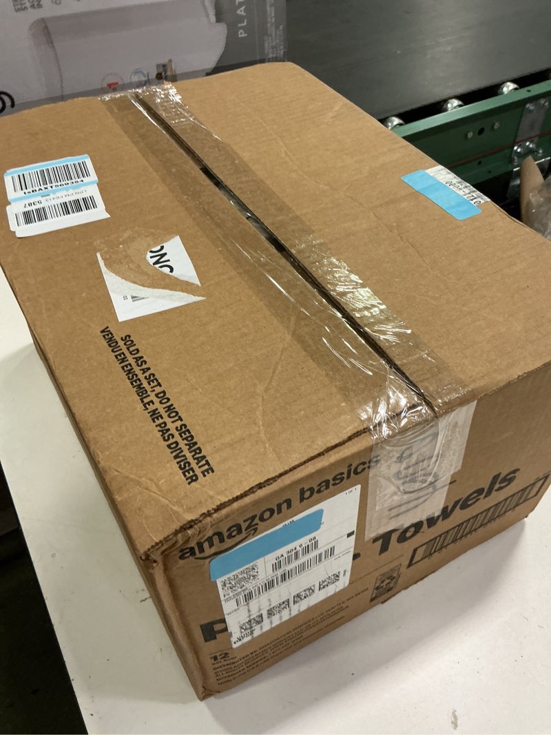 Condition photo showing New/Like New for Amazon Basics 2-Ply Flex-Sheets Paper Towels, 12 Basics Rolls = 32 Regular Rolls, Everyday Value with 150 Sheets per Roll 1 Count (Pack of 12)