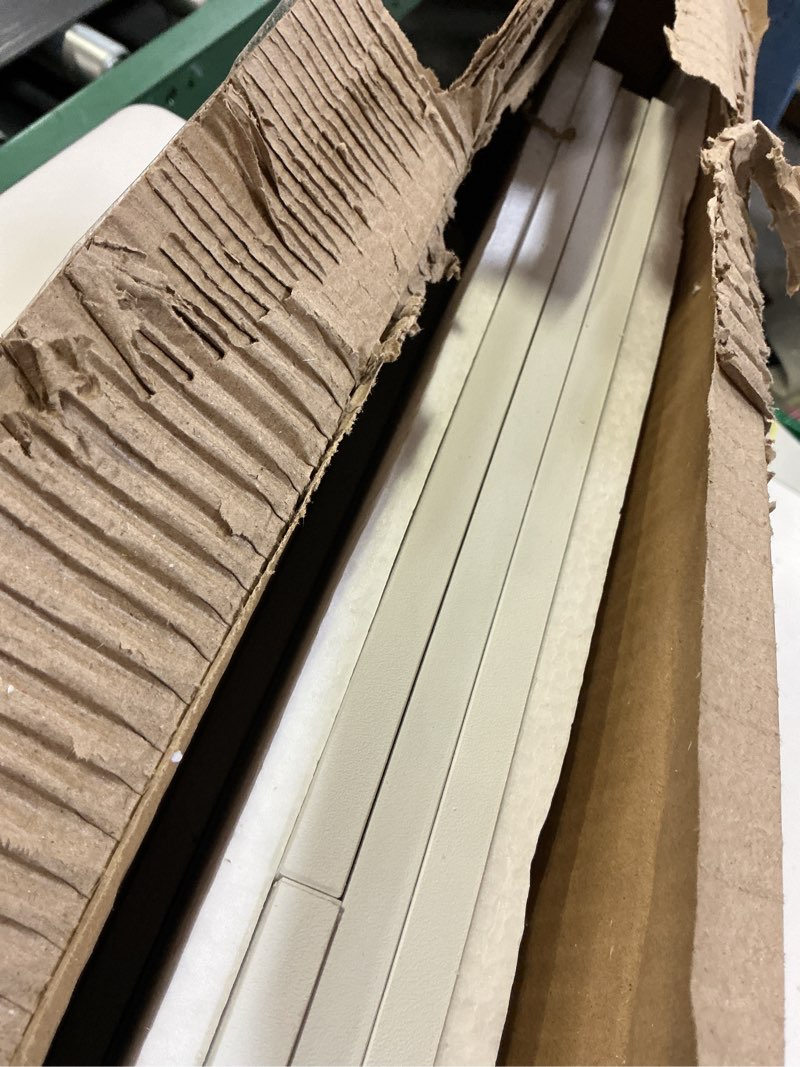 Condition photo showing As Is for Whitmor Wood Stackable 2-Shelf Shoe Rack, White, 24 inches White 24 INCH