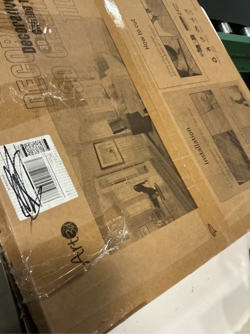 Condition photo showing Good Condition for art3d pvc ceiling tiles, 2'x2' plastic sheet in white (24-pack) 24"x24" white 1 24