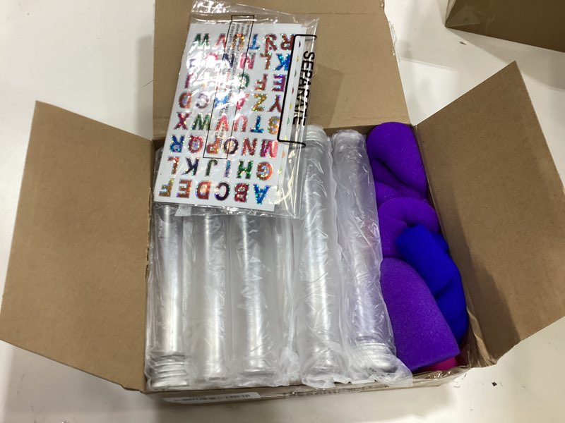 Condition photo showing Good Condition for hiboom 12 pcs microphone candy tubes microphone star toy multicolor plastic fake prop with stickers for karaoke musical disco singer cosplay stage birthday party favors decor