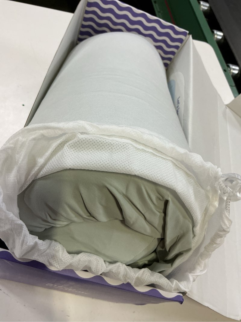 Condition photo showing New/Like New for c cushion lab deep sleep pillow, patented ergonomic contour design for side & back sleepers, orthopedic cervical shape gently cradles head & provides neck support & shoulder pain relief - calm grey