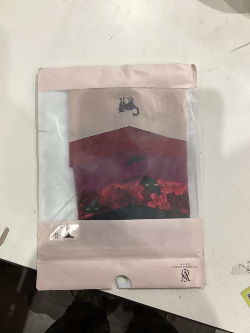 Condition photo showing As Is for Victoria's Secret Women's No Show Thong Underwear, Panties for Women, Pack of 5, Cat & Solids Mix, M