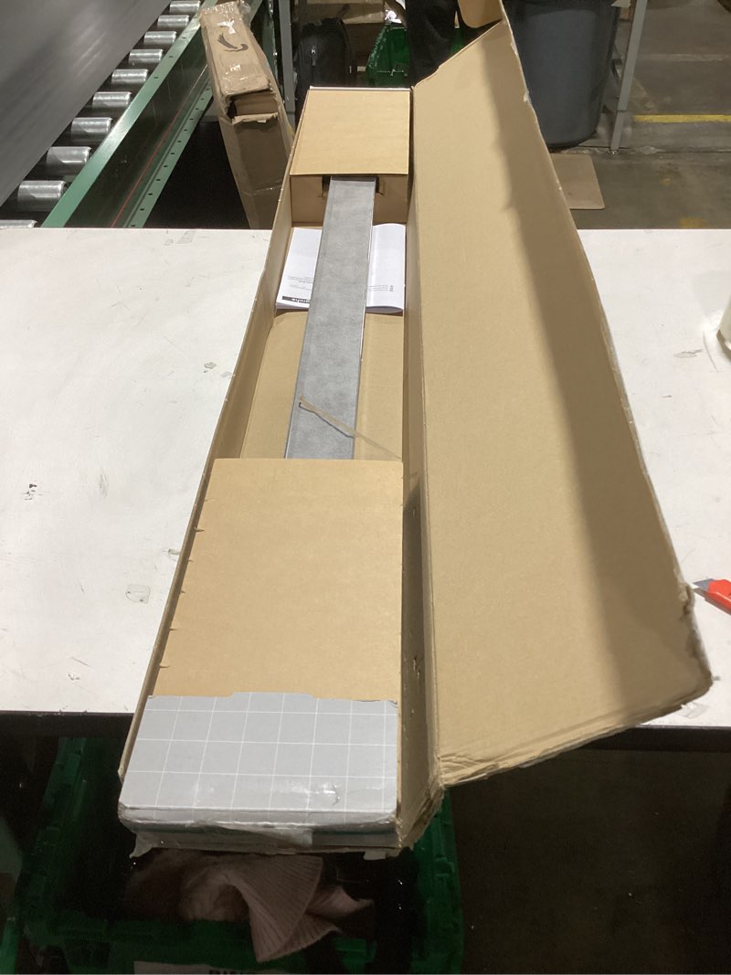 Condition photo showing New/Like New for hansgrohe RainDrain Rock Linear Shower Drain for 39 3/8" Rough with Height Adjustable Frame in Nature Stone, Stainless Steel Rectangle Shower Floor Drain