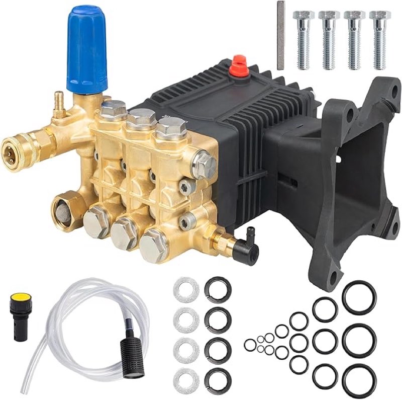 (Similar)WOJET Pressure Washer Pump, 1\" Shaft, 4400PSI 4GPM, Horizontal Power Washer Pump, Self-Priming, Repl