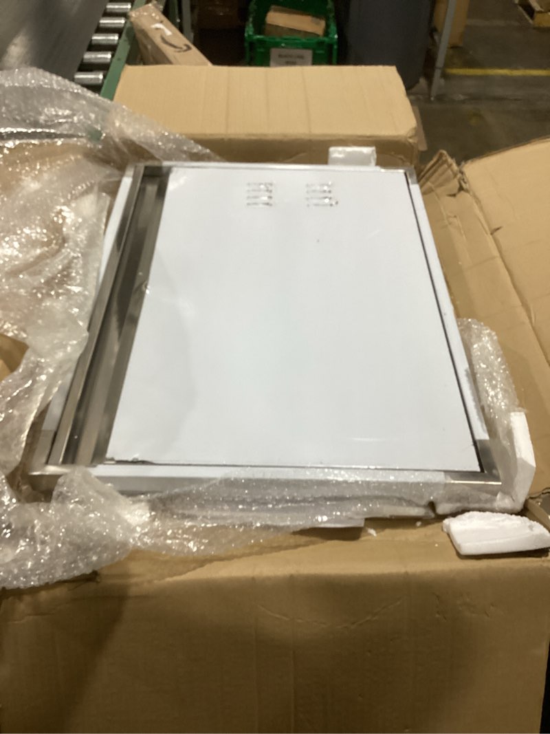 Condition photo showing New/Like New for Stainless Steel Door for Outdoor Kitchens, 14W x 20H Inch Single BBQ Access Door with Recessed Handle & Vents, for Outdoor Kitchen and BBQ Island, Silver Silver 14"W x 20"H