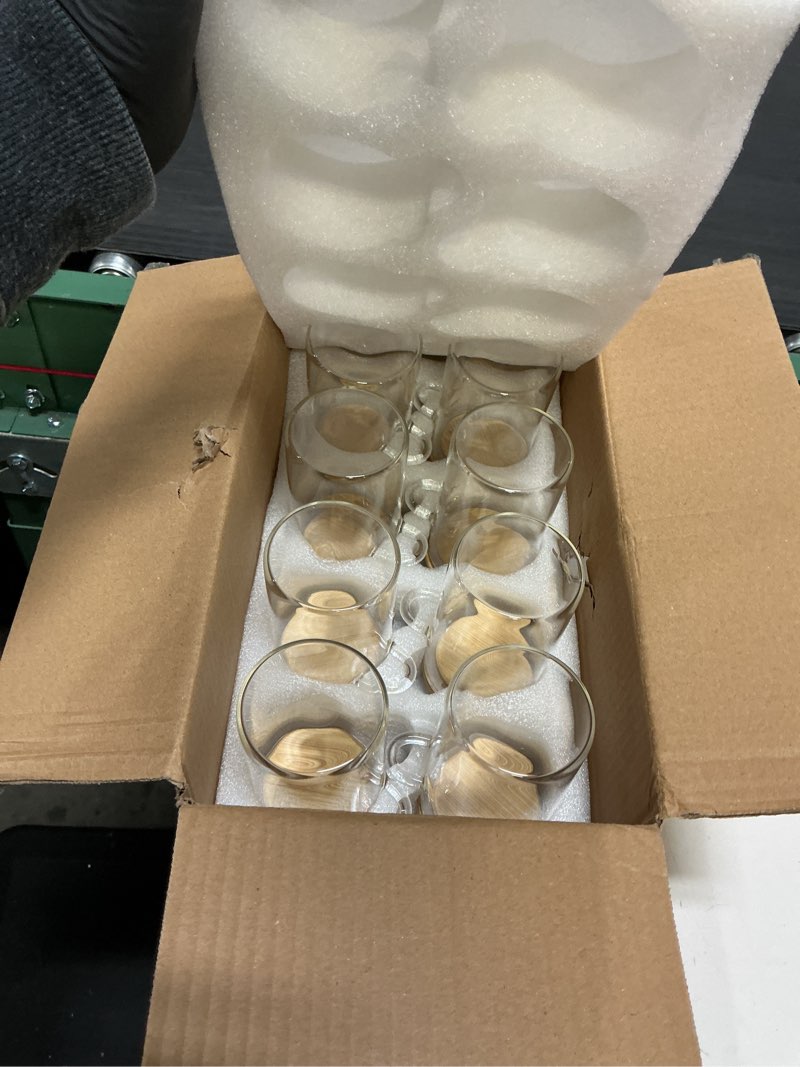 Condition photo showing New/Like New for Set of 8 Airtight Glass Jars with Bamboo Lids and Spoons, Glass Food Storage Jars Perfect for Coffee, Tea, Sugar, Spices, Beans, and More