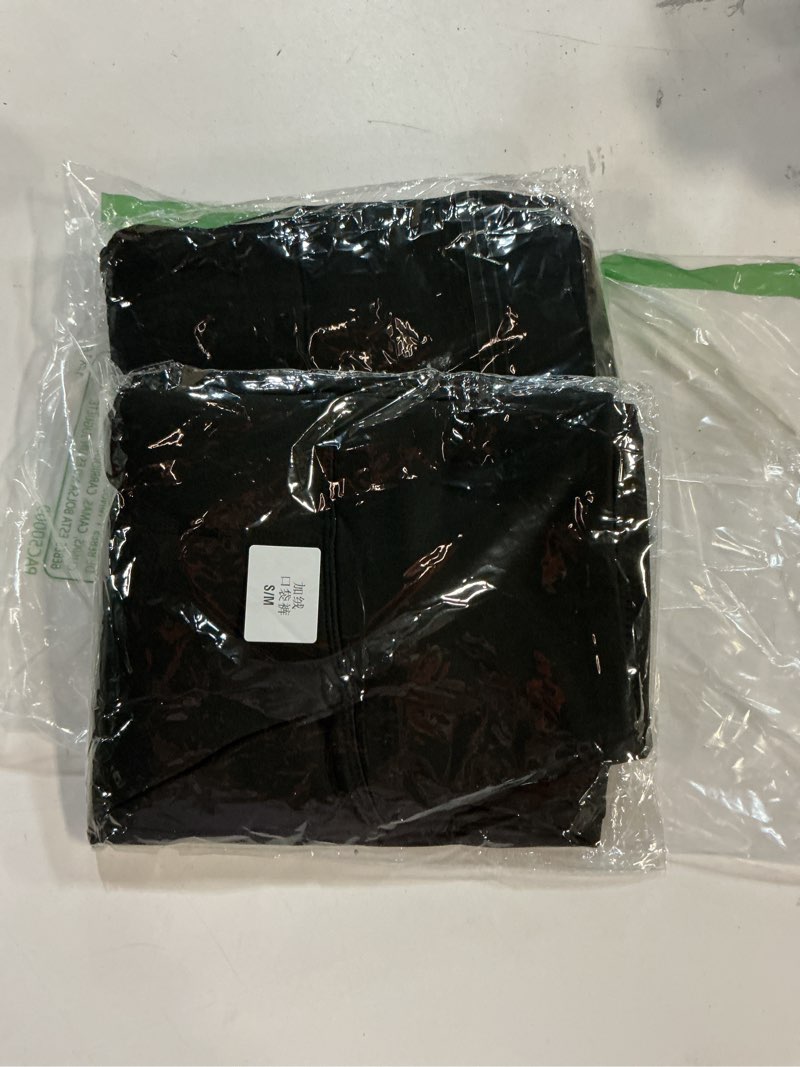 2 Pack Fleece Lined Leggings Women with Pockets -Warm Winter Yoga Pants for Women Thermal Running Workout Leggings Black*2 Small-Medium