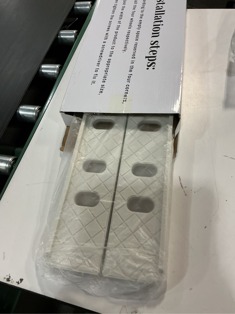 Condition photo showing Good Condition for Adjustable Mobile CPU Stand, Ventilated Computer Tower Stand with 4 Caster Wheels Fits Most PC Tower, Under Desk CPU Holder PC Floor Cart Computer Riser for Gamers and Students (Large White)