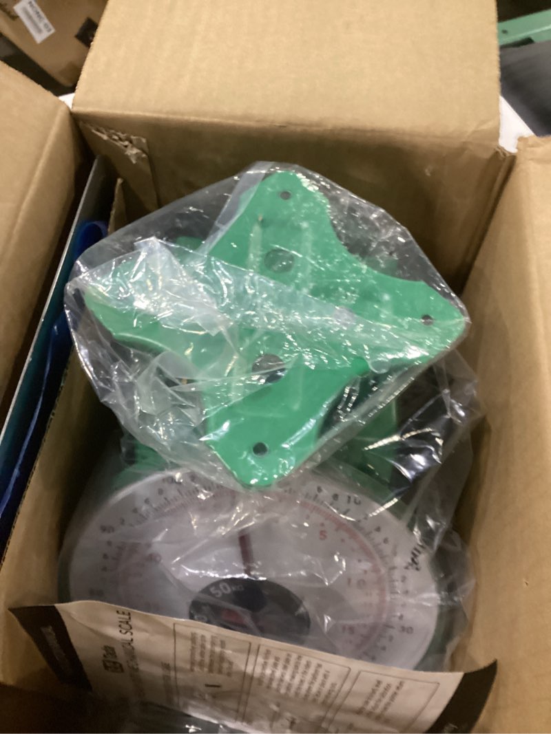 Condition photo showing New/Like New for Tada 110-LBS Heavy Duty Portion-Control Mechanical Kitchen and Food Scale Industrial Dial Scale with Stainless Steel Platform