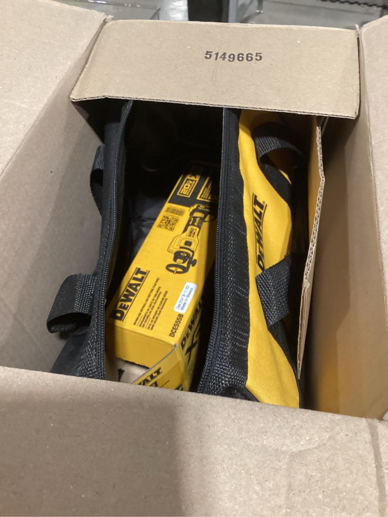 Condition photo showing As Is for dewalt 20v max* 3-tool combo kit, brushless cordless router tool, random orbital sander, jig saw, battery and charger included (dck307d1p1)
