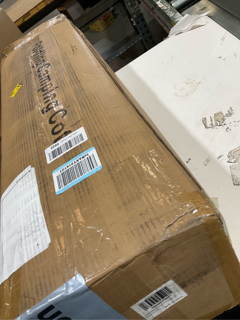 Condition photo showing Good Condition for zenpetio camping cot for adults, heavy-duty portable cot bed with mattress, foldable padded sleeping cots for camping travel tent day bed outdoor & home guest, max load 500 lbs, 75x28x15” basic - 75x28x15" gray frame + onyx cushion