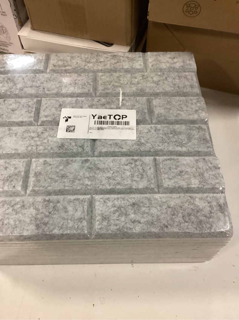 Condition photo showing New/Like New for 12 Pack Sound Proof Foam Panels for Walls 12"x12"x0.4'',Self Adhesive Acoustic Panels,Decorative Wall Panels for Interior,Felt Tiles Noise Reducing for Walls (Gray)