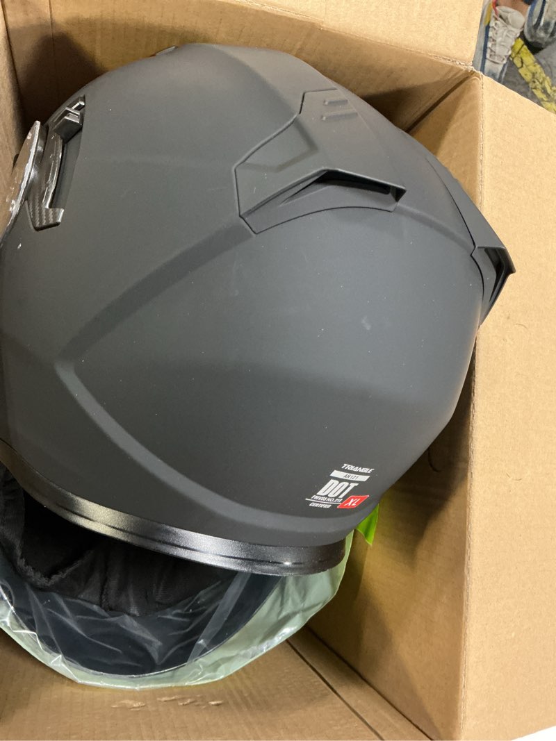 Condition photo showing Good Condition for TRIANGLE Motorcycle Helmets Full face Helmet for Adults Men and Women Dual Visor with Internal Sunshield DOT Approved Medium Matte Black