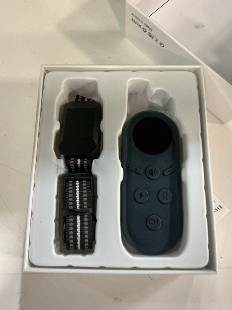 Condition photo showing As Is for Ultra Small Shock Collar for Small Dogs, Dog Training Collar with Remote for Small & Medium Dogs 5-30lbs, Waterproof, Rechargeable, 1300ft Range, Collar with Beep, Vibration, Safe Shock Black