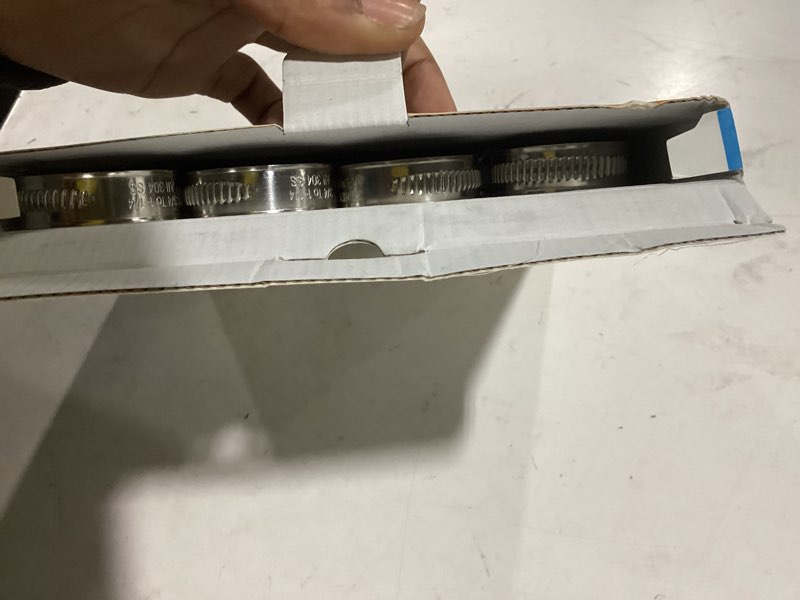 Condition photo showing New/Like New for STEELSOFT Heavy Duty High Pressure 1 inch Hose Clamp Size#12, 3/4 to 1-1/4"Adjustable Worm Gear Drive Stainless Steel Hose Clamps for Heater/Automotive/Garden Sprinkler/irrigation Pipe Tube, 12 Pack