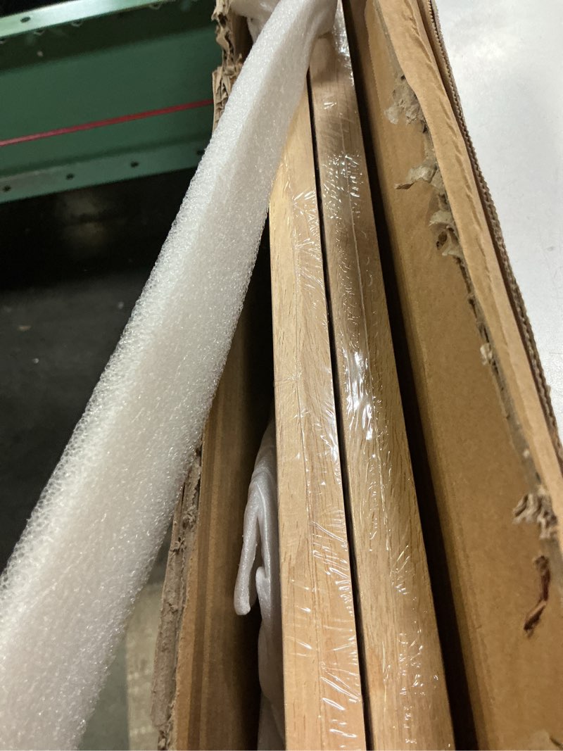 Condition photo showing New/Like New for KINLINK A1 Picture frame Natural Wood, Solid Wood frame with Acrylic Plexiglass for Pictures A2 with Mat or A1 without Mat, Wall Mounting Display, 2 Pack Natural 23.4 x 33.1 in