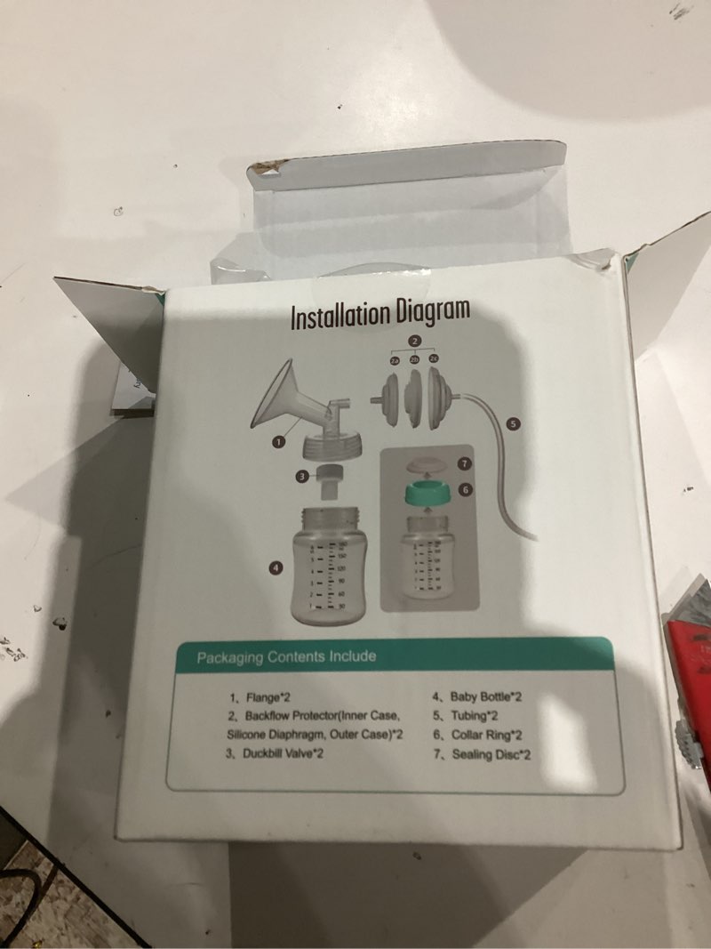 Condition photo showing Good Condition for pump parts compatible with spectra s1/s2/9 plus, not original accessories, full set replacements include 20mm flange, duckbill valve, backflow protector, tubing and bottle full set-20mm