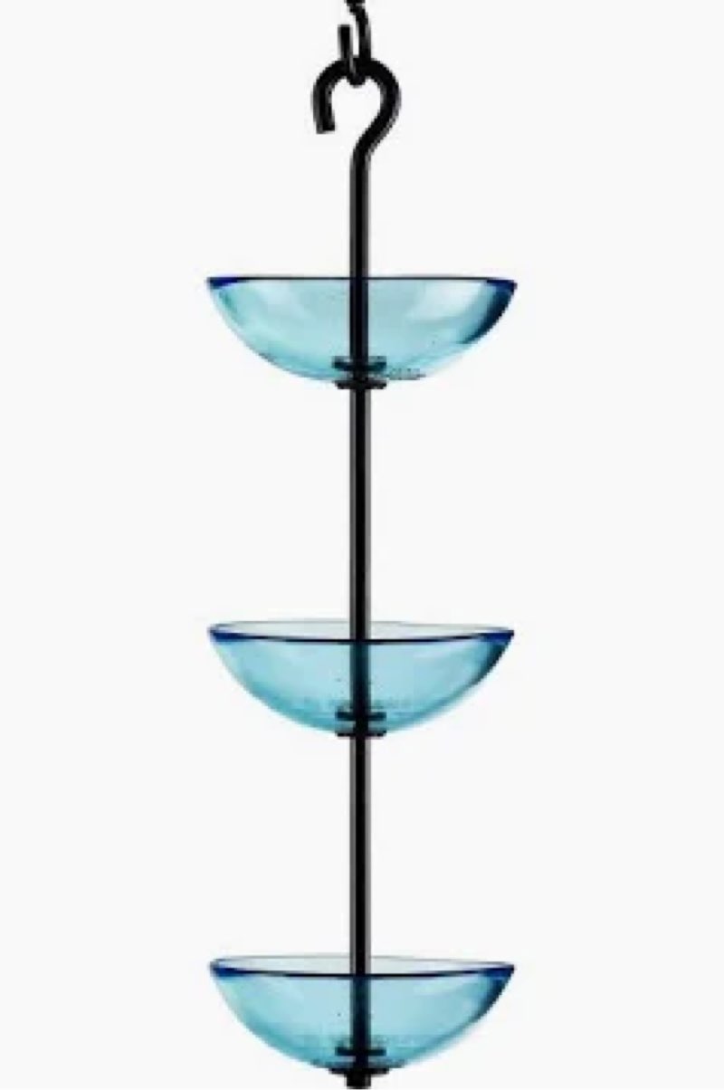 Mosaic Birds Triple Hanging popy Feeder