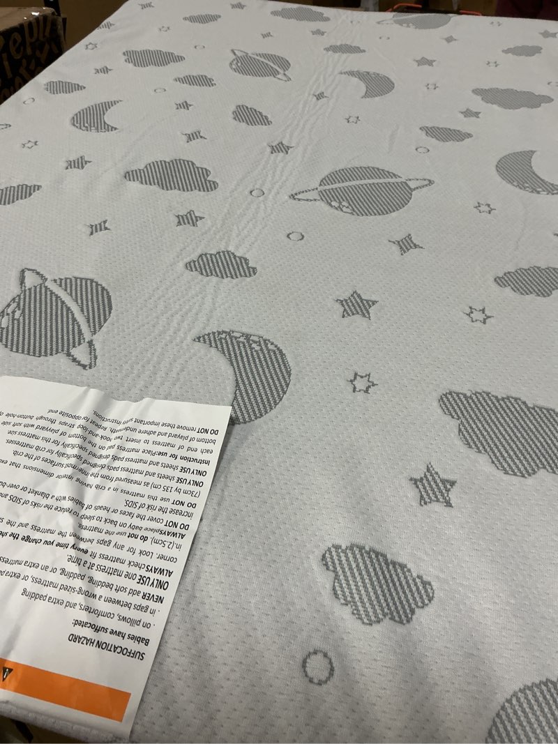 Condition photo showing Good Condition for Lilian&Gema Pack and Play Mattress 38"x26"x1.5", Portable Mattress for Playpen, Pack N Play Mattress Topper, Soft Breathable and Waterproof Washable Cover for Baby Toddler White
