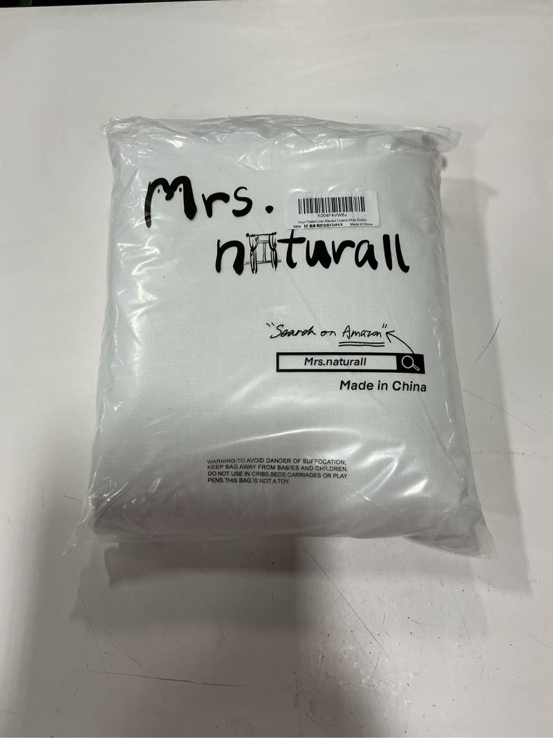 Condition photo showing New/Like New for Mrs.Naturall Viral Neutral Warm White Linen 100% Blackout Curtains 84 Inches Long for Living Room Be