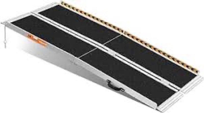 wheelchair ramp 5 feet, portable ramps for wheelchairs for home, 800lbs capacity folding non-slip aluminum handicap ramp, wheel chair ramp for home steps, stairs, doorways, car, curbs