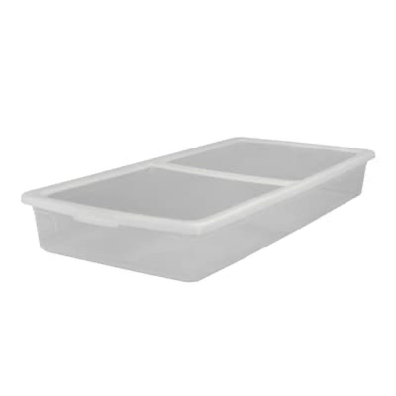project source x-large 17.5 -gallons ( 70 -quarts ) clear stackable underbed tote with standard