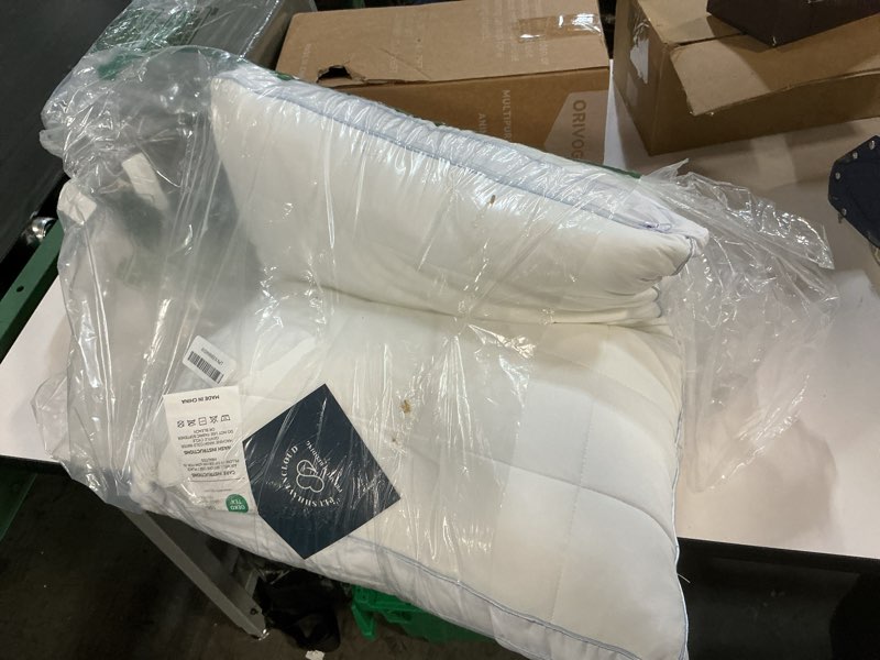 Condition photo showing As Is for adjustable pillows bed pillow - hotel pillow queen size pillow for sleeping with 3 removable inserts, assemblable height & soft firm pillows for back, stomach or side sleepers, 1 pack white queen size (pack of 1)
