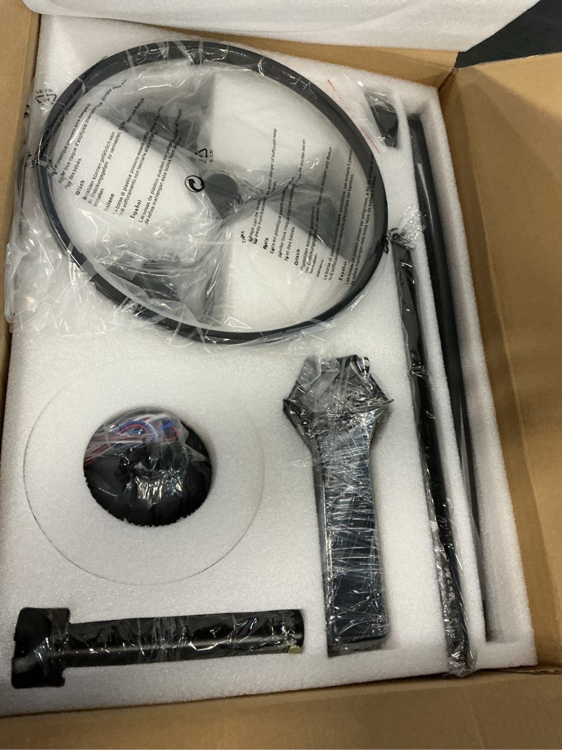 Condition photo showing New/Like New for luminfan 60 inch ceiling fans with lights and remote control, farmhouse ceiling fan for bedroom living room and patio, black caged ceiling fan for indoor and outdoor fortress 60 inch