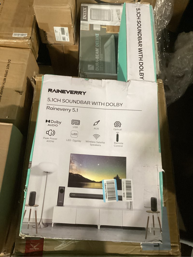 Condition photo showing Good Condition for 5.1 ch surround sound bar with dolby audio, sound bars for tv, wireless subwoofer & rear speaker, dolby digital plus, bluetooth 5.3, surround sound system for home theater, 4k & hd tvs| hdmi & optical