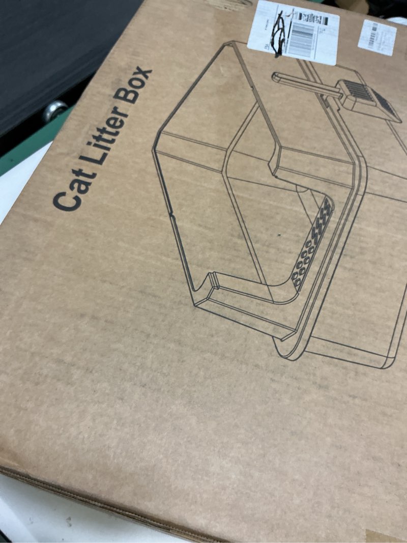 Condition photo showing Good Condition for FURTIME Stainless Steel Litter Box with Lid, Large Metal Cat Litter Box for Big Cat, Large Cat Box High Sided with Non-Stick, Odor-Resistant, Anti-Urine Leakage, Easy Cleaning, Includes Scoop and Mat Silver Large